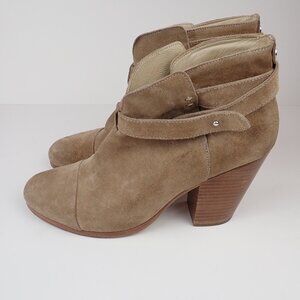 Rag & Bone Harrow Womens 40 US 9/9.5 Suede Leather Heeled Ankle Boots